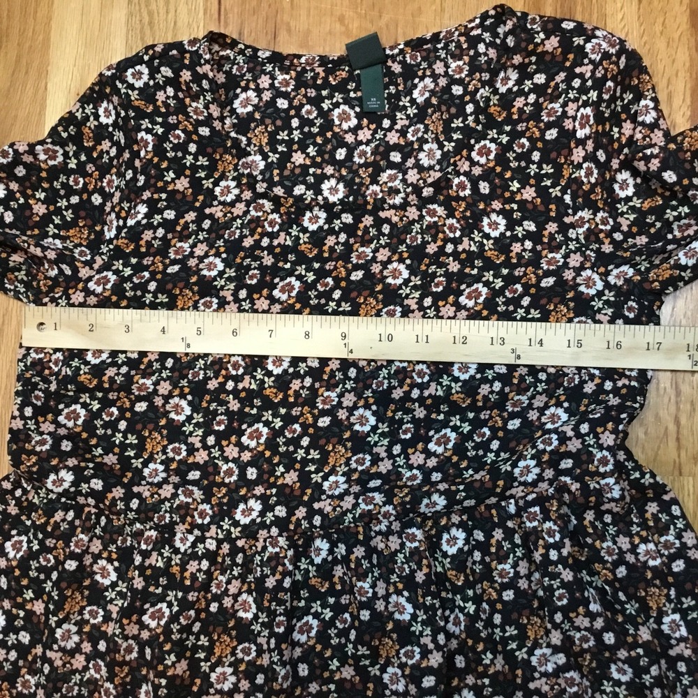Wild Fable Boho Fairy Flirty Bouncy Ruffled Floral Babydoll Dress XS Multi - Picture 9 of 9